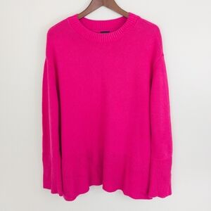 Gap Relaxed Crew Neck Sweater Fuchsia Pink Size Large